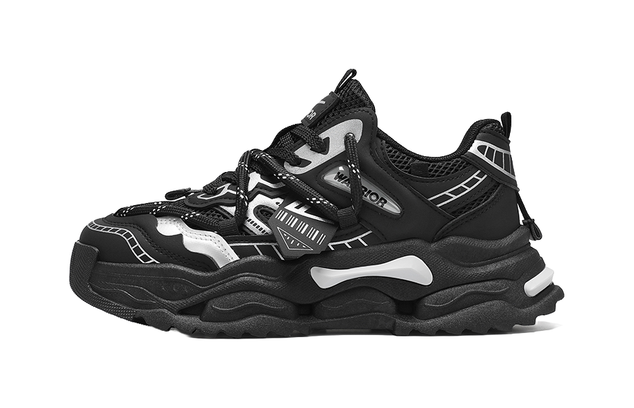 Warrior Abrasion Resistant Breathable Height Increasing Low top Chunky Sneakers Men's 