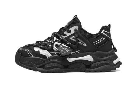 Warrior Abrasion Resistant Breathable Height Increasing Low top Chunky Sneakers Mens  vjsneaker.com