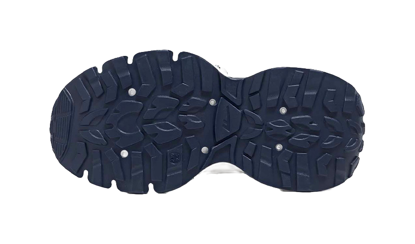 Warrior Cushioning And Breathable Low Top Chunky Sneakers Unisex White Dark Blue  vjsneaker.com