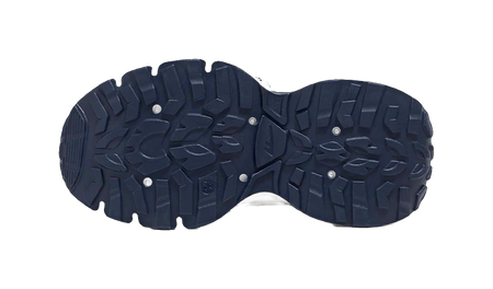 Warrior Cushioning And Breathable Low Top Chunky Sneakers Unisex White Dark Blue  vjsneaker.com