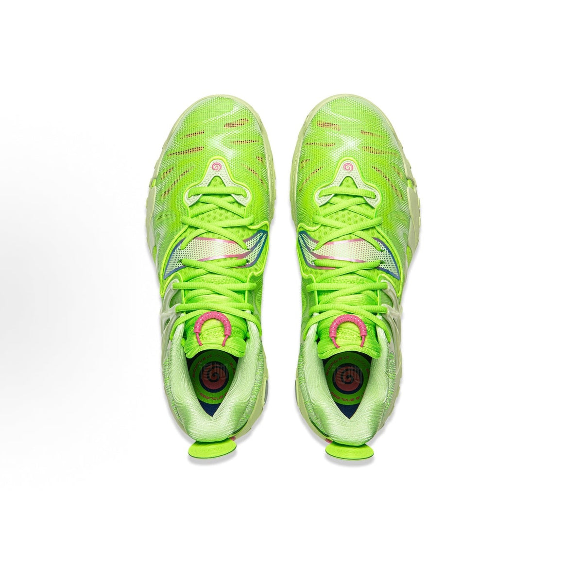 Li-Ning BadFive 6 basketball shoes, fluorescent grass green, front lace-up view