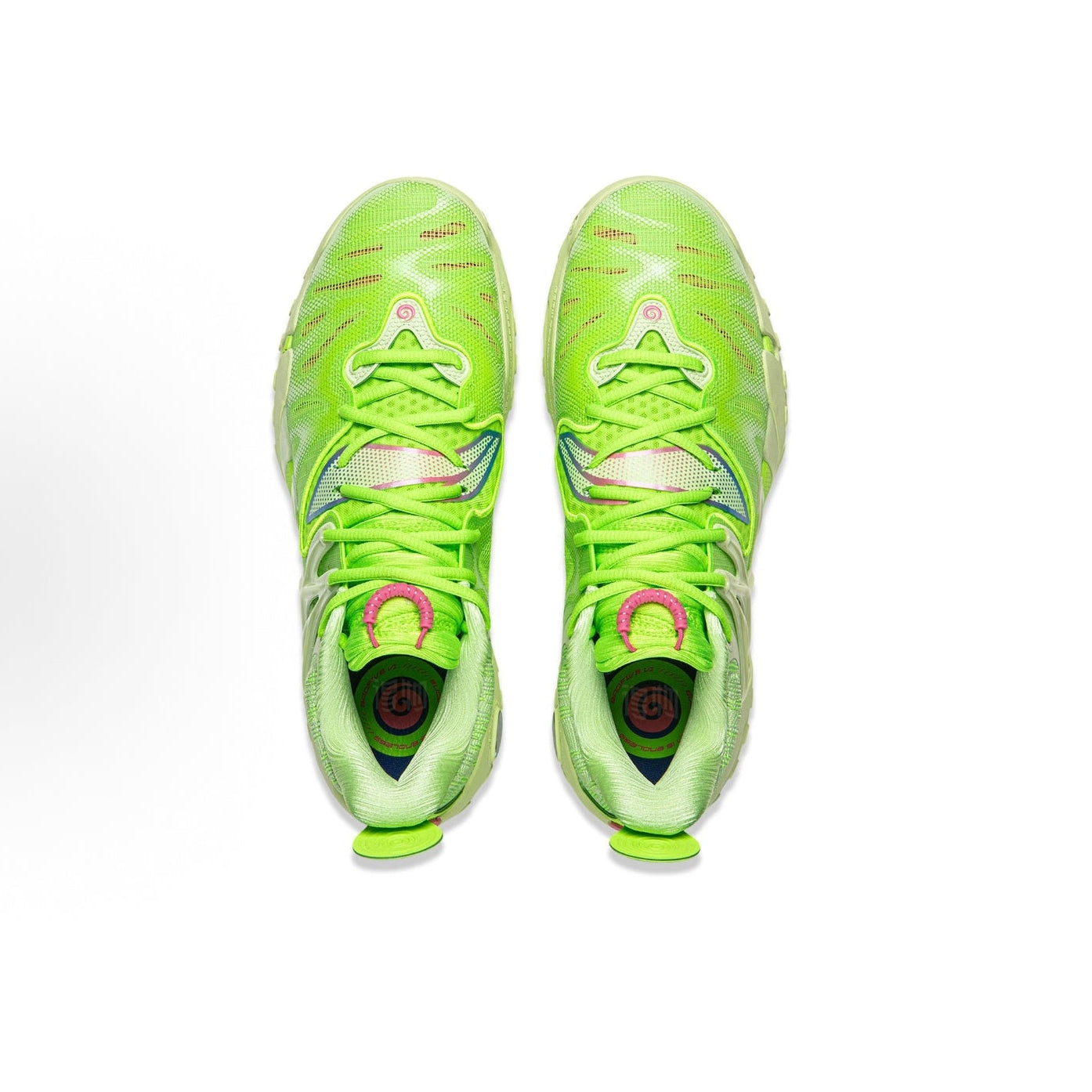 Li-Ning BadFive 6 basketball shoes, fluorescent grass green, front lace-up view