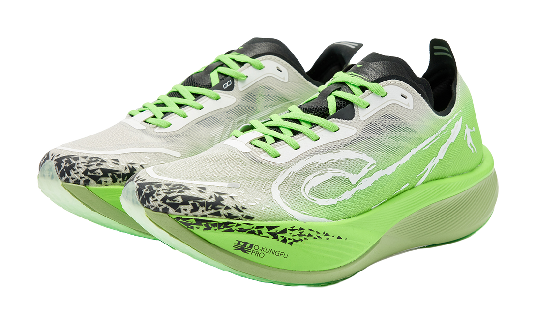 QIAODAN Feiying PB3 Enhanced Edition Running Shoes Men's Low top Light Gray Gull Blue 