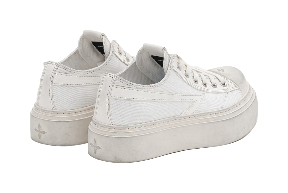 SMFK Low Top Canvas Shoes Women's Snow Mountain White 