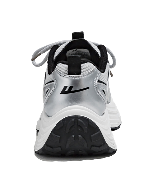 Warrior Low top Chunky Sneakers Women's Silver Gray Black 