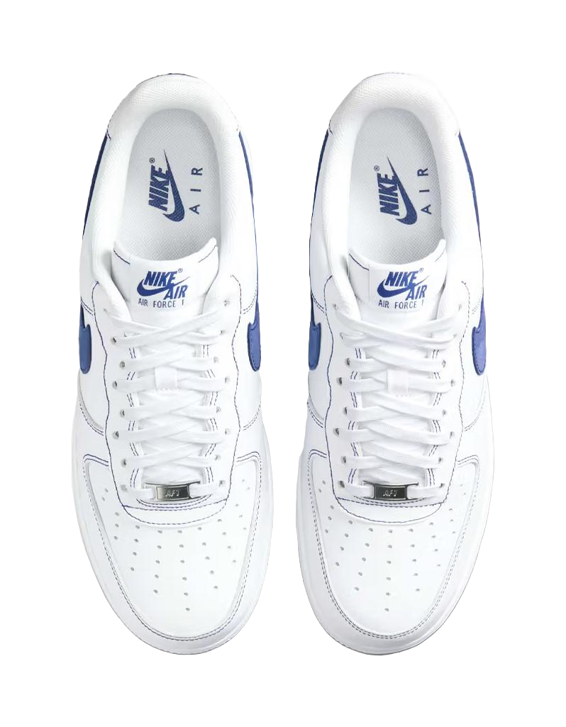 Nike Air Force 1 Low 07 LV8 White Deep Royal Blue  vjsneaker.com