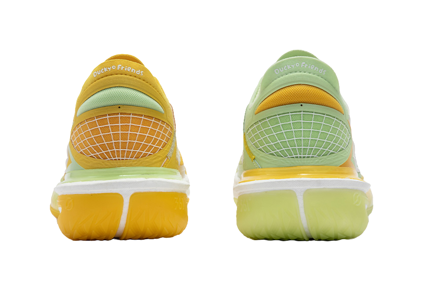 361° Blitz BB Slip Resistant, Abrasion Resistant, Lightweight Low top Basketball Shoes Mens Yellow Green Mismatched  vjsneaker.com