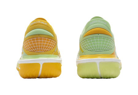 361° Blitz BB Slip Resistant, Abrasion Resistant, Lightweight Low top Basketball Shoes Mens Yellow Green Mismatched  vjsneaker.com