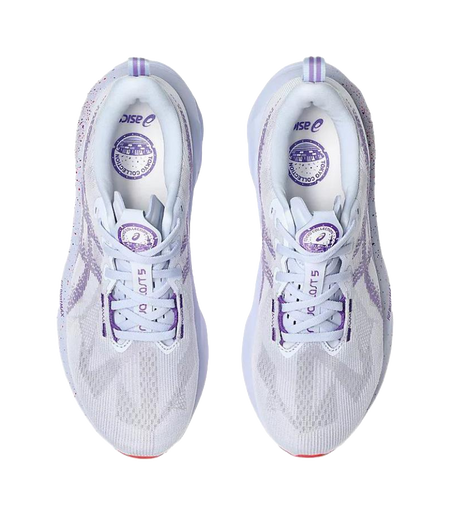ASICS NOVABLAST 5 Cushioning Breathable Support Casual Long Distance Running Sprint Running Shoes Mens White Purple  vjsneaker.com