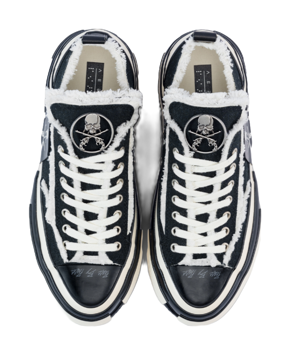 X MMJ·ROARGUNS x VESSEL Low top Canvas Shoes Unisex Black White 