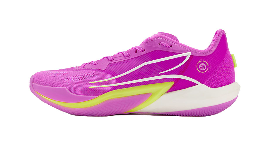 361° Cushioning And Abrasion Resistant Coverage Low top Basketball Shoes Mens Fluorescent Purple Pink  VJSNEAKER