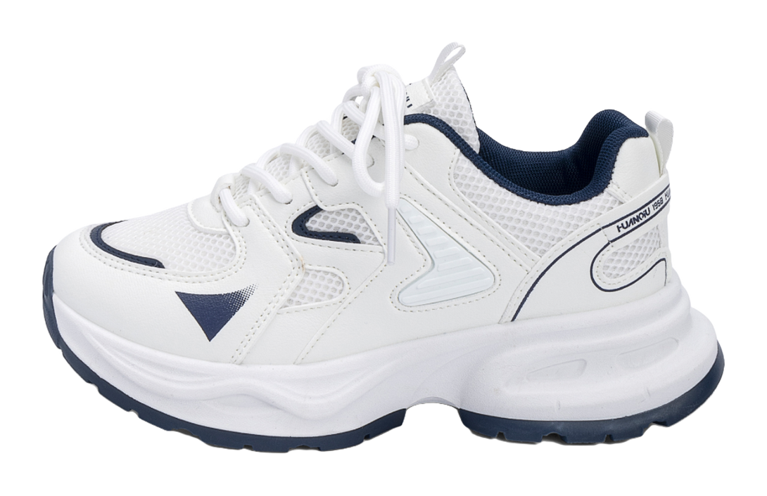 HUANQIU Abrasion Resistant, Breathable, Lightweight Low top Chunky Sneakers Women's Beige Gray 