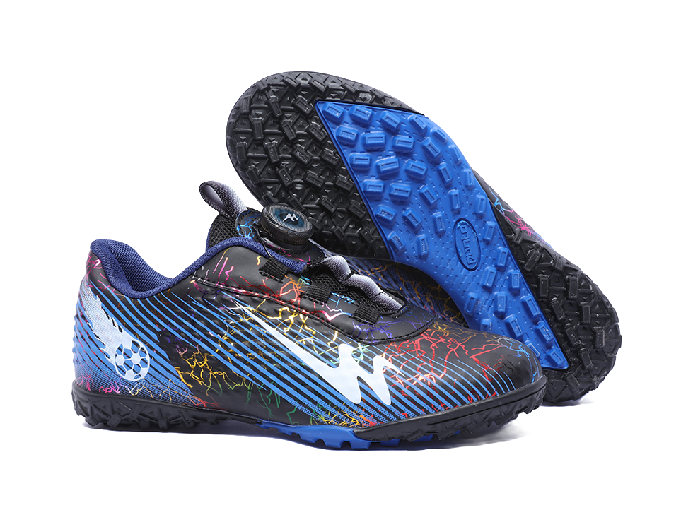 Binary Comfortable Low top Kids Soccer Shoes Blue Black Kids  vjsneaker.com