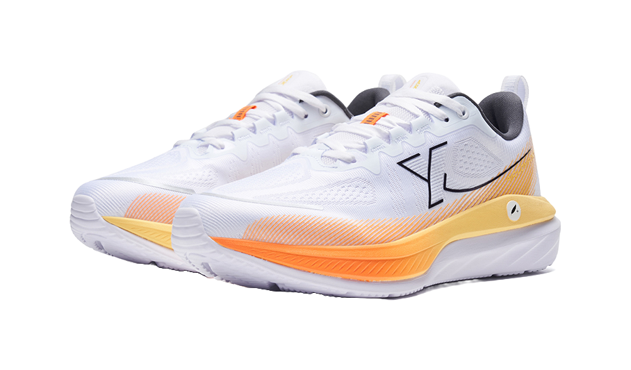 XTEP Cloud DC Anti Slip Wear Resistant Low Top Casual Running Shoes Men's White Orange 