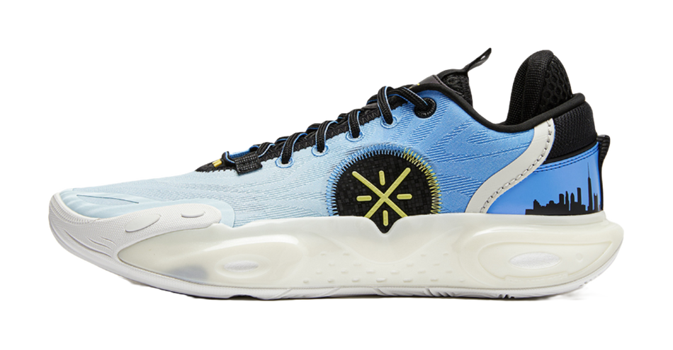 LiNing All City 12 Shock Absorbers Slip Resistant Abrasion Resistant Breathable Low top Basketball Shoes Mens Blue  VJSNEAKER