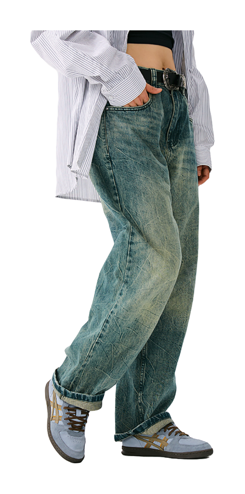 ASICS SKYHAND OG Breathable Skateboard Shoes Unisex Blue  vjsneaker.com