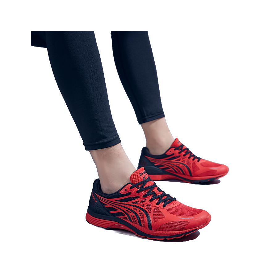 DO-WIN Warlord Ii Cushioning Anti-Slip Wear-Resistant Breathability Low-Top Running Shoes Unisex Red Black 