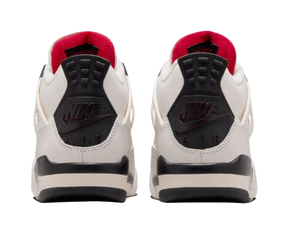Jordan Air Jordan 4 Low top Childrens Basketball Shoes White Black Unisex  vjsneaker.com