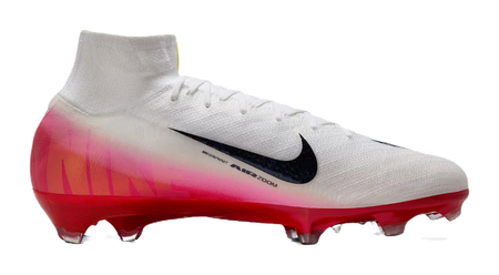 Nike Mercurial Superfly 10 FG Firm Ground Leather Soccer Shoes Unisex White Red  vjsneaker.com