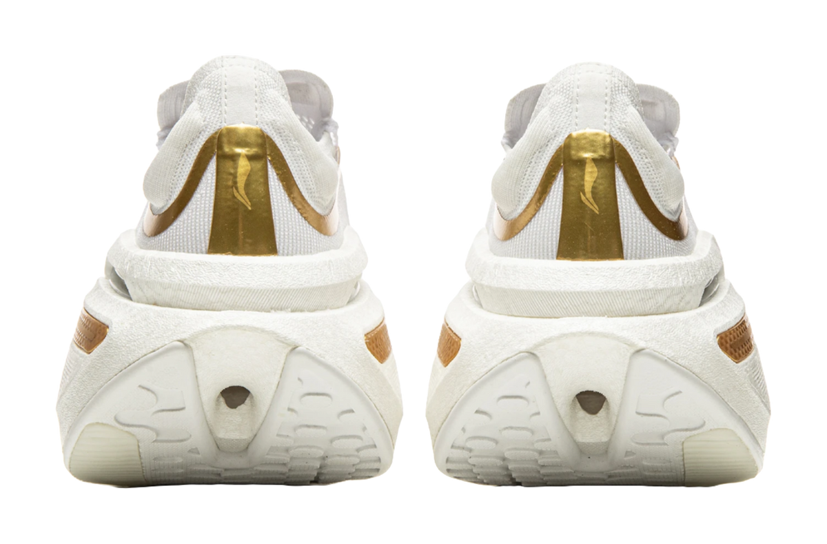 Li Ning Shadow 3.0 Cushioning Rebound Low top Running Shoes Unisex White Gold  VJsneaker