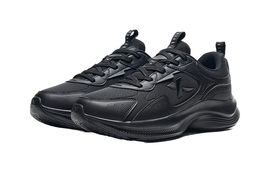 XTEP Slip Resistant Abrasion Resistant Low top Running Shoes Men's Black 