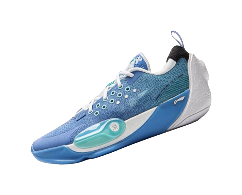 LINING YOUNG All City 12 V2 Anti Slip Wear Resistant Low Top Childrens Basketball Shoes Teal Blue  VJSNEAKER