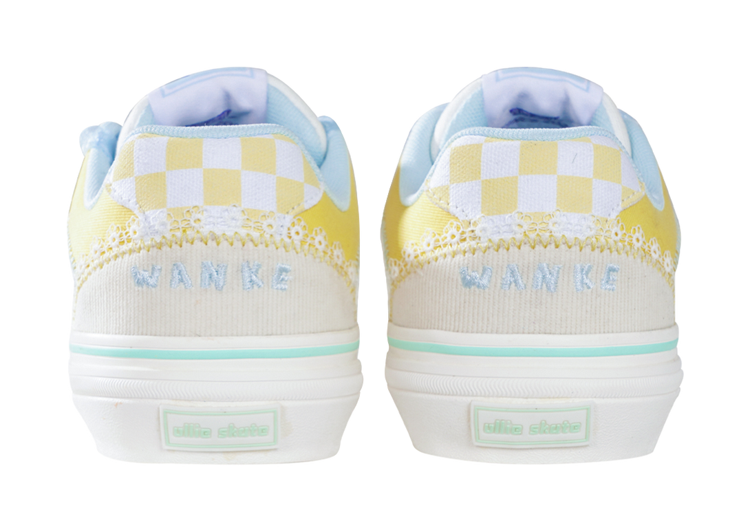 Ollieskate Slip Resistant, Abrasion Resistant, Lightweight Low Top Skateboard Shoes Unisex Yellow 