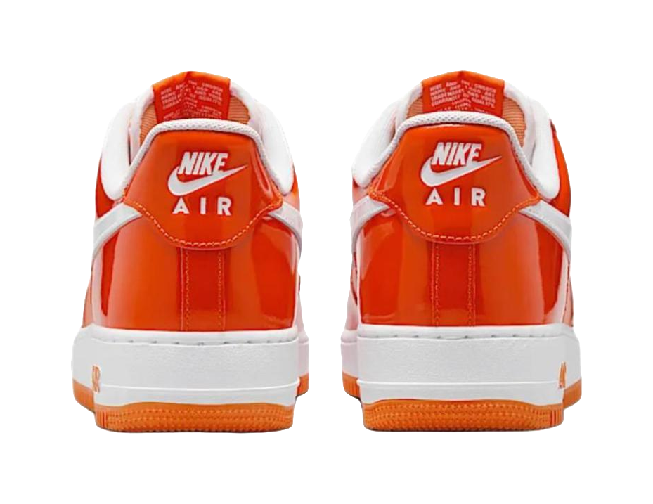 Nike Air Force 1 Low 07 Orange White Patent  vjsneaker.com