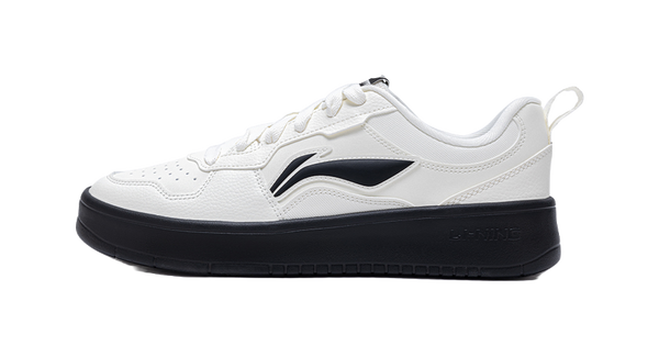 LiNing Lightweight Breathable Slip-Resistant Low-Top Skateboard Shoes Women's Ivory Black 