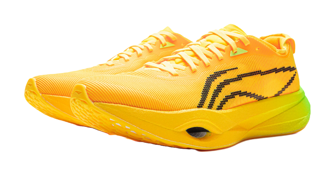 LiNing Trend Pro Cushioning Breathable Support Lightweight Rebound Low top Long Distance Running Shoes Unisex Yellow 