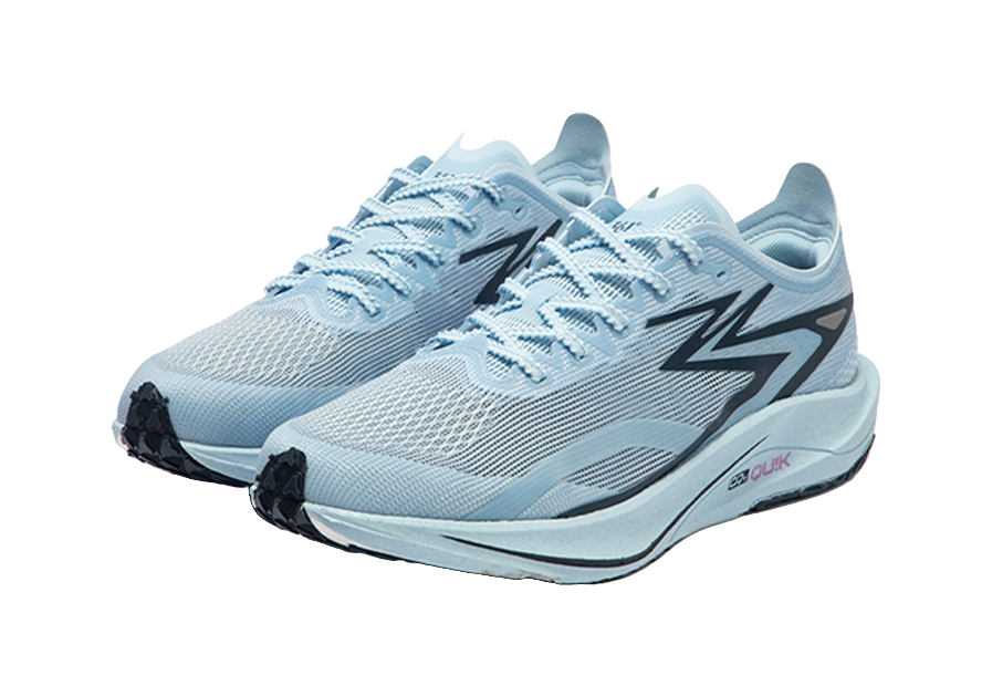 361° Speed Team Shock Absorbers Slip Resistant Abrasion Resistant Breathable Low top Running Shoes Unisex Glacier Blue 