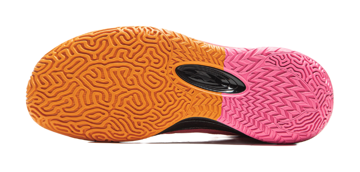 LiNing Cushioning, Slip Resistant, Abrasion Resistant, Rebound Grip Low Top Basketball Shoes Mens Pink Orange  VJSNEAKER