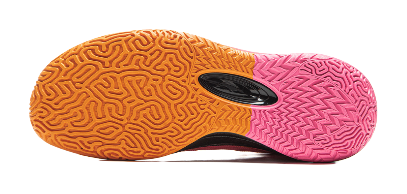 LiNing Cushioning, Slip Resistant, Abrasion Resistant, Rebound Grip Low Top Basketball Shoes Mens Pink Orange  VJSNEAKER