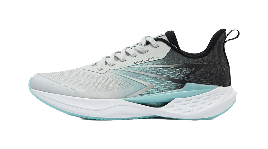 361° FlyFish Cushioning, Slip Resistant, Breathable, Lightweight Low top Running Shoes Men's Gray Green Black 