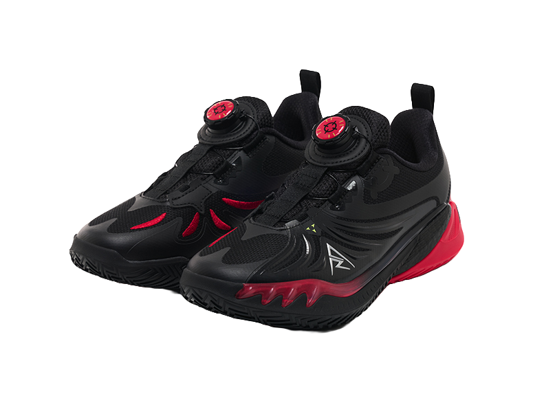 RigoreR Reeves Series, Reeves Third Generation AR3 Fire Color Matching, Shocking Technology, Anti slip, Shock Absorbent, Wear resistant, Low cut Basketball Shoes for Children  VJSNEAKER