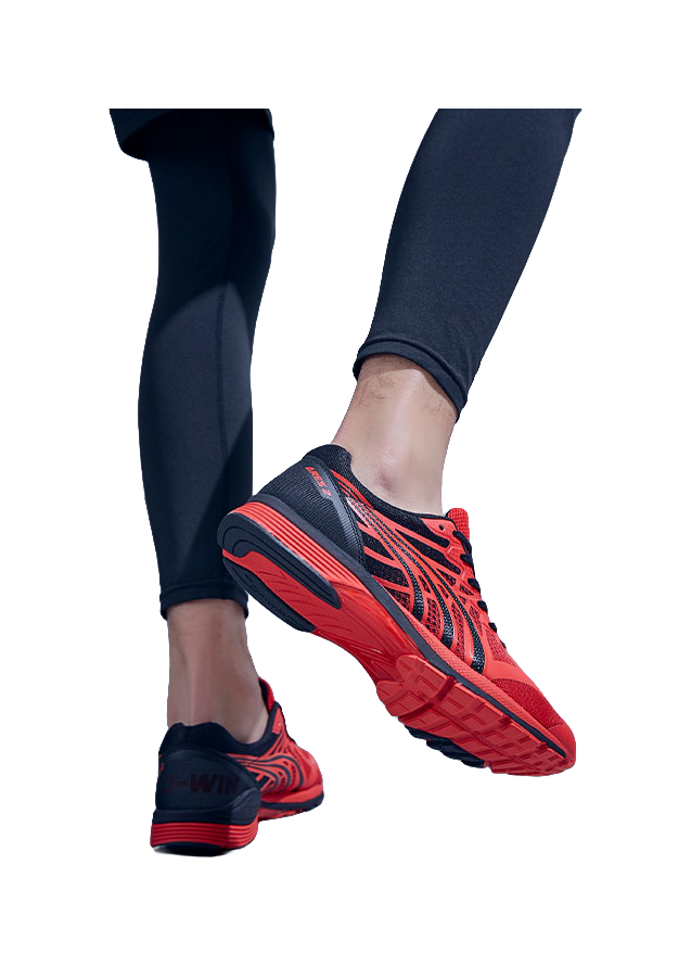 DO-WIN Warlord Ii Cushioning Anti-Slip Wear-Resistant Breathability Low-Top Running Shoes Unisex Red Black 