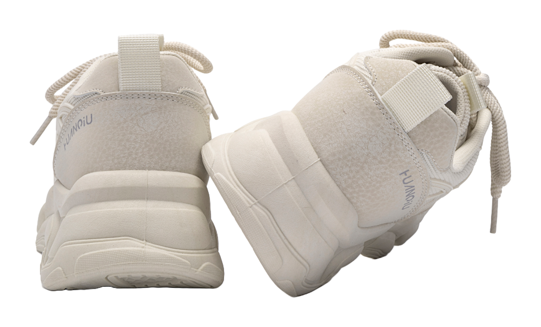 HUANQIU Slip Resistant Coverage, Lightweight, Height Increasing Low top Chunky Sneakers Mens Black  vjsneaker.com