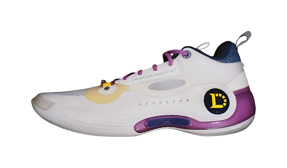 LiNing WOW 10 Abrasion Resistant Low top Basketball Shoes Mens White Purple PE Version  VJSNEAKER