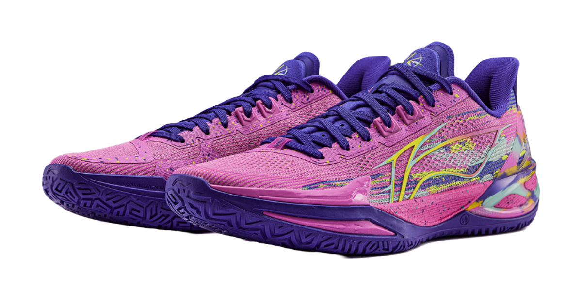 LiNing Liren 6 V2 'Error' Downtime - Basketball Shoes for Men and Women Fluorescent Rose Purple Red