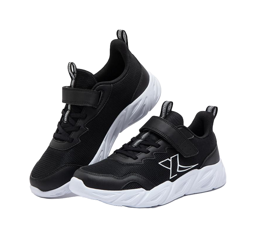 XTEP Slip Resistant Shock Absorbers Low top Kids' Running Shoes Black Unisex 