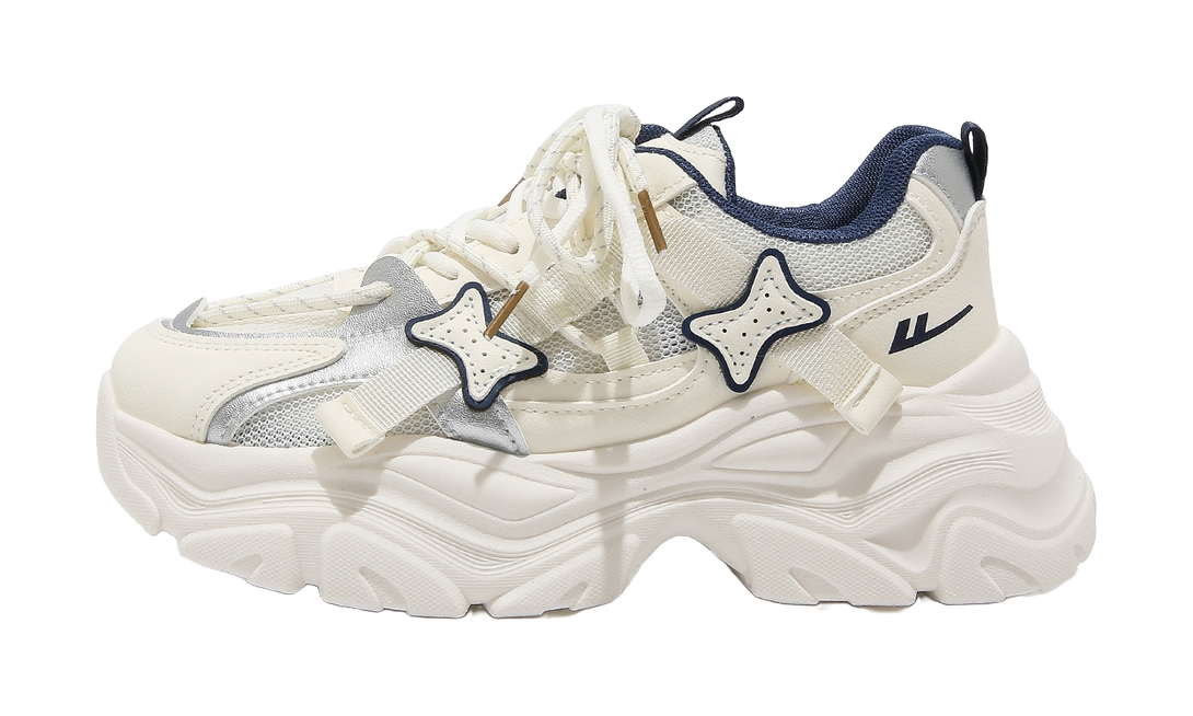 Warrior Cushioning, Abrasion Resistant, Breathable, Lightweight Low top Chunky Sneakers Women's 