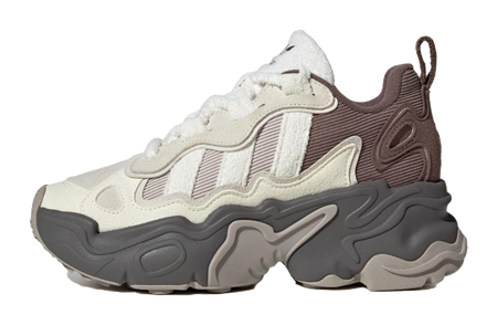 Adidas Originals Ozthemis Slip Resistant Abrasion Resistant Low top Chunky Sneakers Womens White Brown  vjsneaker.com