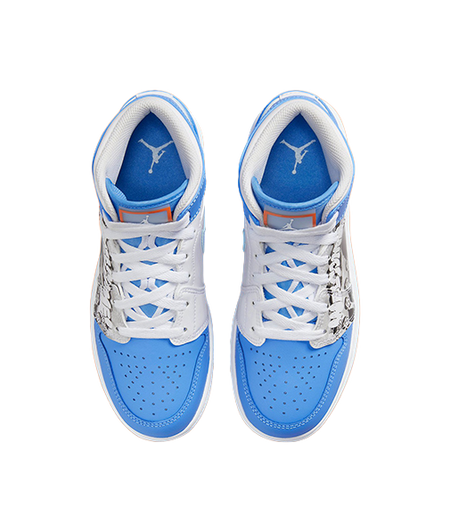 Jordan 1 Mid Sneaker School Game Winner GS  vjsneaker.com