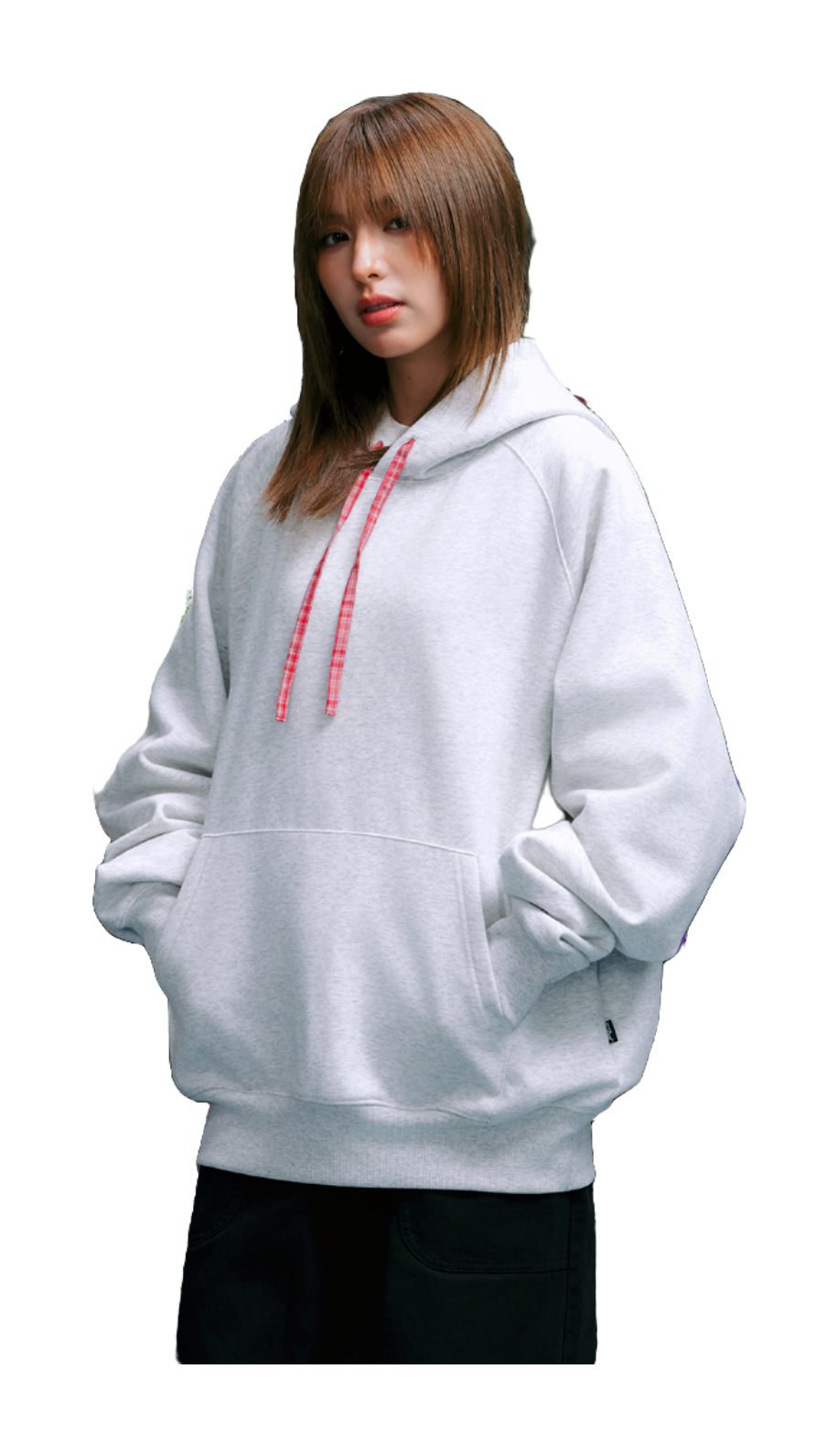 WHOOSIS Thousand Paper Crane Splicing Grid Casual Loose Plush Versatile Campus Hoodie Hoodie Sweatshirt Unisex  vjsneaker.com