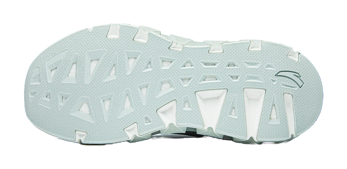 Anta low-top running shoes outsole, light gray rubber with deep molded traction pattern