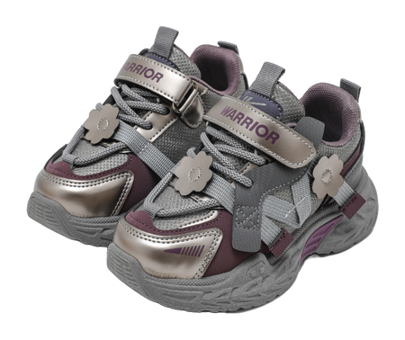 Warrior girls' sports shoes made of synthetic leather, comfortable, versatile, wear-resistant, lightweight, shock-absorbing, low top, girls' casual shoes for children  VJSNEAKER