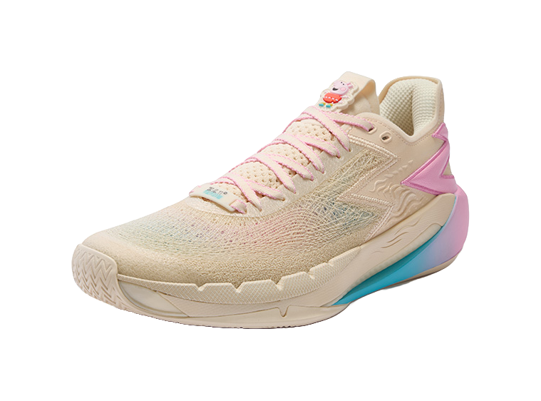 361° BIG3 7.0 Pro "Peppa Pig" 672631120-10 - Low-Profile Basketball Shoe Unisex Sugar Powder
