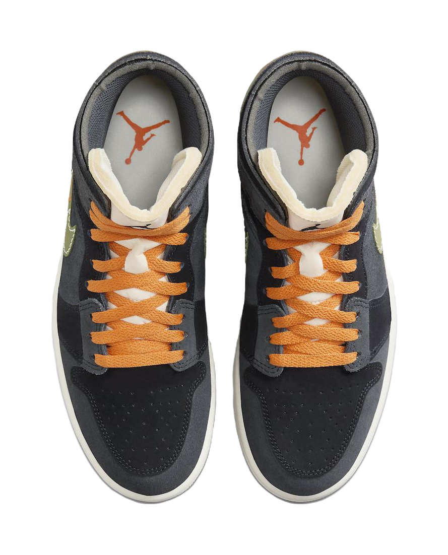 Jordan 1 Mid Se Craft Anthracite Light Olive  vjsneaker.com