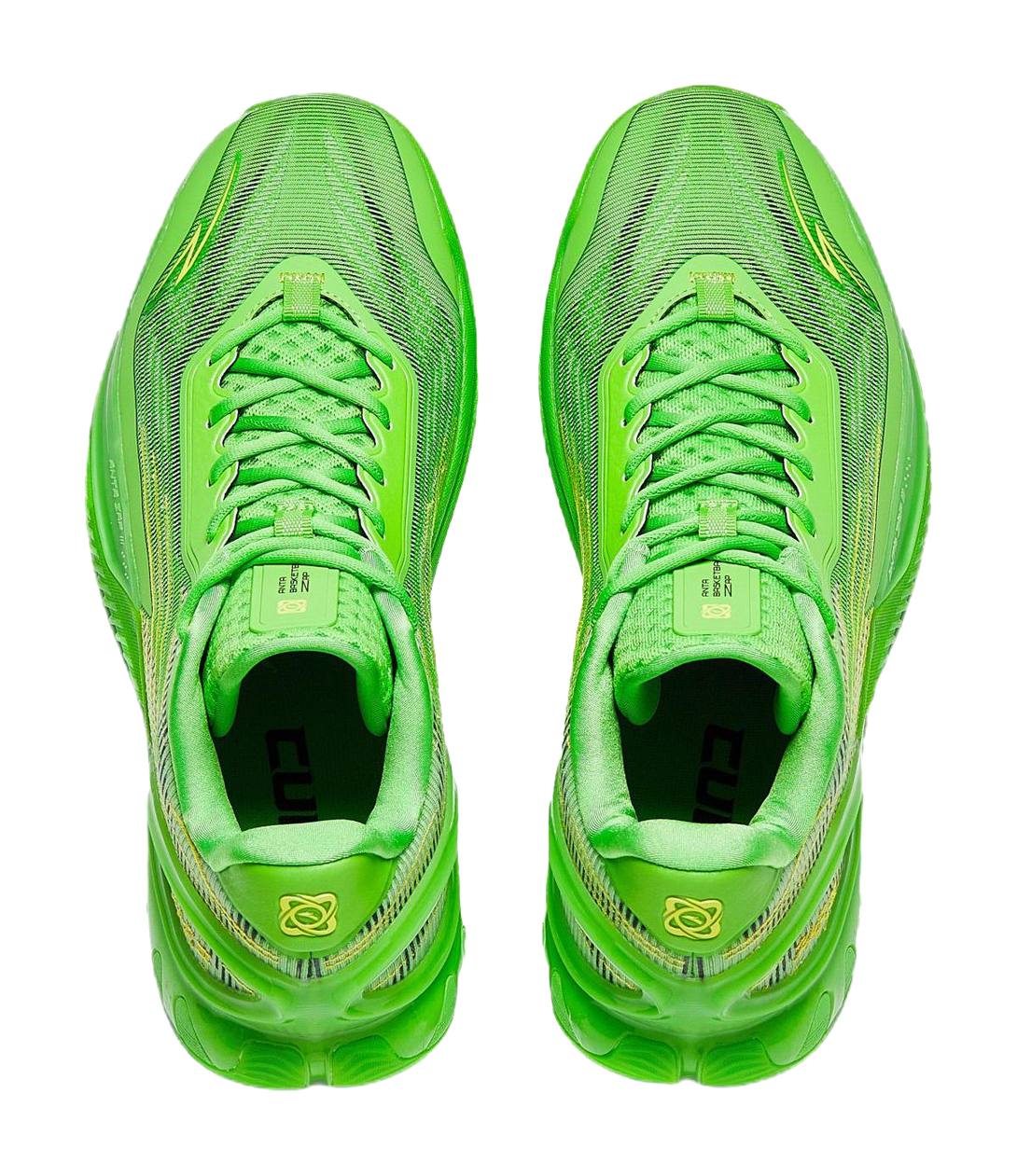 Anta Zap 3 Cushioning, Wear Resistant Low Top Front Fork Carbon Plate Basketball Shoes Mens Green Gold  VJSNEAKER