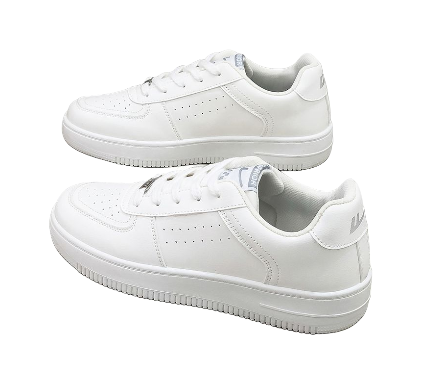 Warrior Slip Resistant, Abrasion Resistant, Breathable Low top Skateboard Shoes Unisex White 